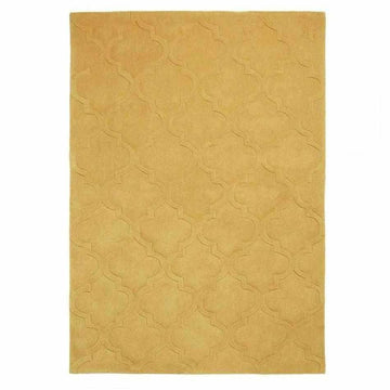 Hong Kong HK8583 Modern Geometric Hand-Tufted Soft Textured Hi-Lo Acrylic Yellow Rug-Think Rugs-Rug Love - The Most Loved Rug Store